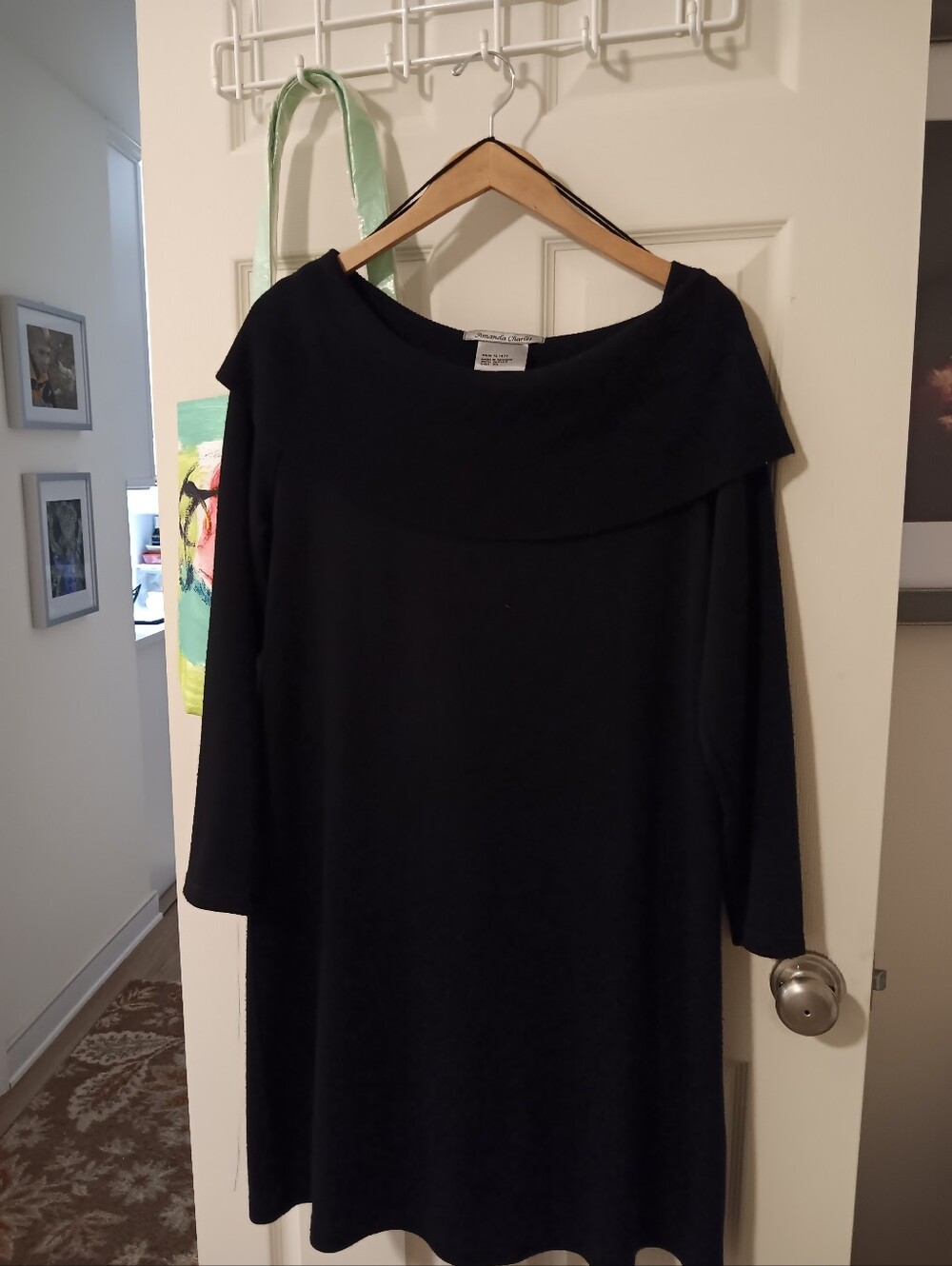 Amanda Charles Black Knit Dress